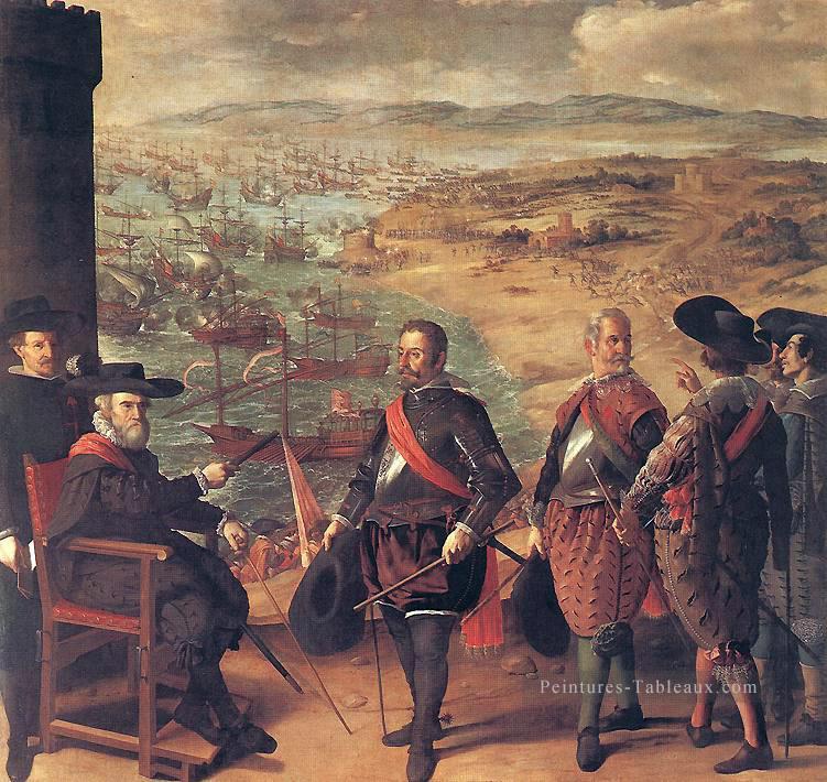 Défense de Cadix contre le baroque anglais Francisco Zurbaron Peintures à l'huile